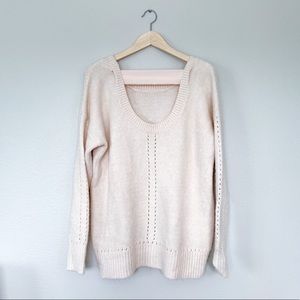 Hinge Alpaca Blend Scoop Back Sweater | Size M
